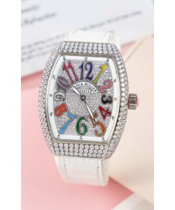 Franck Muller V32 Réplique de la montre suisse à quartz Mossanite 1:1 36MM