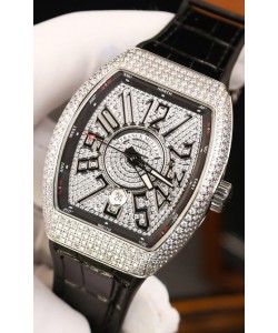 Franck Muller Vanguard Edition Réplique Montre Suisse - Chiffres noirs