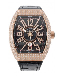 Franck Muller Vanguard V45 Yachting en plaqué or rose - Cadran noir 