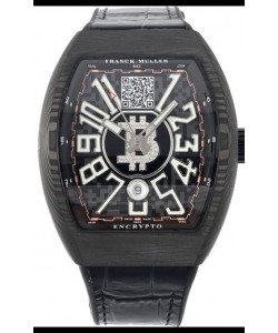 Franck Muller Vanguard Encrypto BTC V45 Boitier en carbone Réplique Montre Suisse