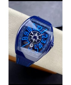 Franck Muller Vanguard Yachting Céramique Bleue Montre Réplique 1:1 Suisse