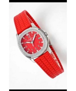 Montre Patek Philippe Aquanaut 5072A-001 Réplique Suisse Montre à cadran rouge - 35MM