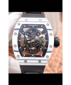 Montre Richard Mille RM052-1 Tourbillon dans un boîtier en céramique blanche - Qualité miroir 1:1 
