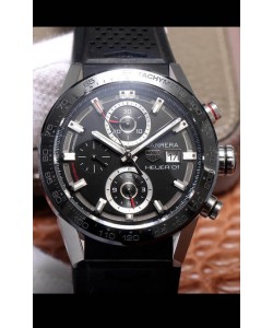 Montre Tag Heuer Carrera Heuer 01 Réplique Suisse avec boîtier en acier et lunette en céramique 43MM