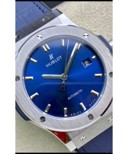 Hublot Classic Fusion 1:1 Réplique Miroir Montre Suisse en Acier 904L Cadran Bleu 42MM