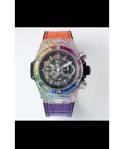 Montre Hublot Big Bang UNICO Acier inoxydable Arc-en-ciel Réplique Suisse 1:1 miroir