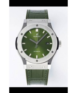 Hublot Classic Fusion Acier Cadran Vert 42MM Montre réplique 1:1 Qualité miroir