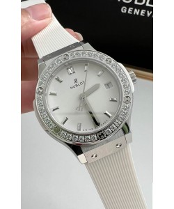 Hublot Classic Fusion en acier inoxydable 33MM Cadran blanc Mouvement suisse à quartz Montre de qualité miroir 1:1