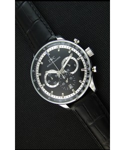 Montre IWC Schaffhausen japonnaise Réplique à mouvement à Quartz avec Cadran Noir 