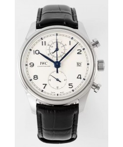 IWC Portugieser Chronograph Classic IW390302 Cadran blanc Réplique Montre Suisse