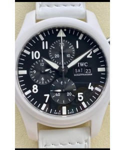 IWC Pilot's Chronograph Top Gun Céramique IW389105 Réplique miroir 1:1 cadran noir