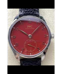 IWC Portugieser Super Clone Automatique 41 IW358315 Cadran rouge dans boîte acier