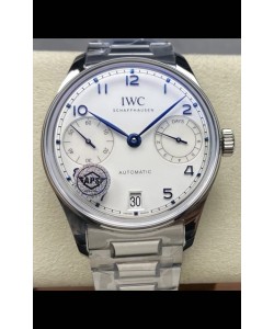 IWC Super Clone Portugieser Montre Réplique Suisse 1:1 Cadran blanc Boîtier acier