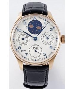IWC Portugaise Calendrier Perpétuel Or Rose Réplique Suisse Montre REF. IW503302