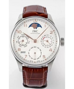 IWC Portugaise Quantième Perpétuel Acier 904L Réplique Suisse Montre REF. IW503307