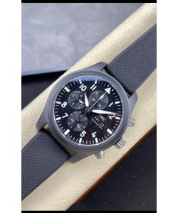 IWC Pilot's Chronograph Top Gun Ceramic IW389101 Réplique Miroir 1:1 en cadran noir