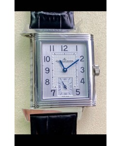 Montre Jaeger-LeCoultre Reverso DuoFace en acier inoxydable avec mouvement automatique suisse
