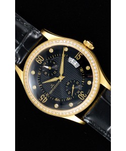 Jaeger LeCoultre Master Control montre réplique suisse en or jaune
