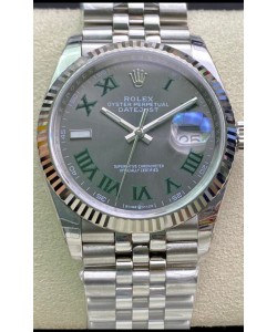 Montre Rolex Datejust "Wimbledon" Mouvement Cal.3235 Montre Suisse - Ultimate 904L Acier 36MM