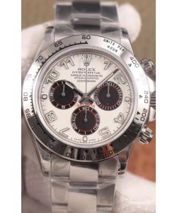 Montre Rolex Cosmograph Daytona 116509 Cadran blanc Mouvement Cal.4130 - Acier 904L
