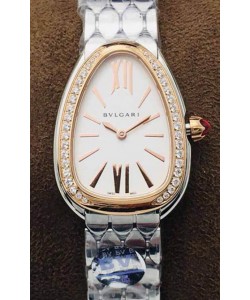 Bvlgari Montre Serpenti Seduttori Edition en Acier Inoxydable - Lunette Or Rose Réplique Miroir 1:1