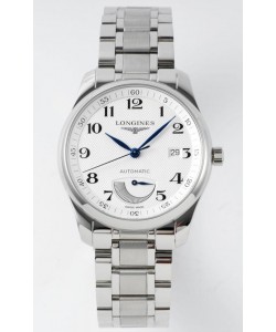 Longines Master Collection Automatic Power Reserve Cadran Blanc Réplique Suisse Montre Bracelet Acier