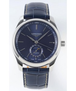 Longines Master Collection Automatic Moonphase Blue Dial Réplique Suisse -bracelet cuir