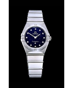 Omega Constellation Ladies Swiss Quartz Réplique 1:1 Miroir - Boîtier en acier avec cadran noir étoilé 
