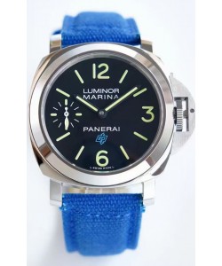Panerai Marina PAM00777 Logo Acciaio Cadran noir en qualité miroir 1:1 - Acier 904L avec bracelet en toile 