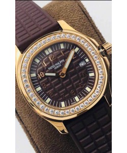 Patek Philippe Aquanaut 5067A Réplique Suisse Montre en Or Jaune Cadran Brun - 35MM