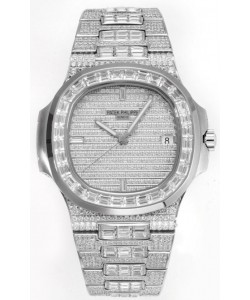 Patek Philippe Nautilus 5711/A Réplique Suisse Réplique Miroir 1:1 en Acier 904L Diamants Boîtier
