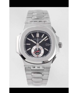 Patek Philippe Nautilus 5980/1A 904L Boîte en Acier avec Cadran Noir - Réplique Miroir 1:1