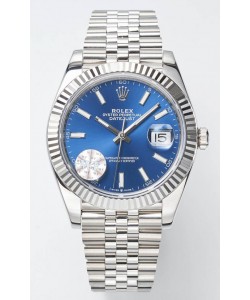 Rolex Datejust Cal.3235 Mouvement Montre Suisse Réplique 1:1 Miroir 904L Acier 41MM - Cadran Bleu 