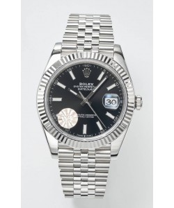 Rolex Datejust Cal.3235 Mouvement Montre Suisse Réplique 1:1 Miroir 904L Acier 41MM - Cadran noir 