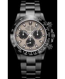 Rolex Daytona Blaken 1:1 Réplique Miroir Suisse Cadran Gris Mouvement Cal.4130 (AVEC BOÎTE) 