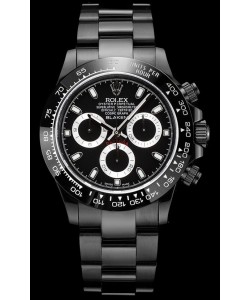 Rolex Daytona Blaken 1:1 Réplique Miroir Suisse Cadran Noir Mouvement Cal.4130 (AVEC BOÎTE) 