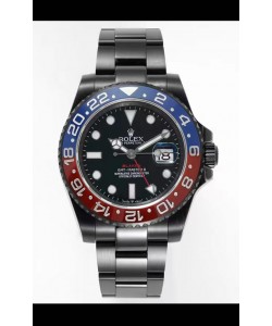 Rolex GMT Masters II REF.126710BLRO PEPSI BLAKEN Réplique Suisse - Acier 904L avec revêtement DLC