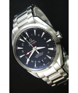 Montre Omega Seamaster Aqua Terra GMT 150M 43 mm Répliquée à l’identique 1:1 Cadran Noir