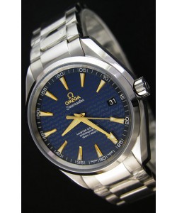 Montre Omega Seamaster Aqua Terra Co-Axial Suisse Édition Limitée Bleu Répliquée à l’identique 1:1