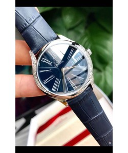 Omega De Ville Tresor Edition Montre Suisse à Quartz 36MM Boîtier Acier Cadran Bleu