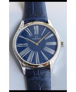 Omega De Ville Tresor Edition Montre Suisse à Quartz 36MM Boîtier Acier Cadran Blanc