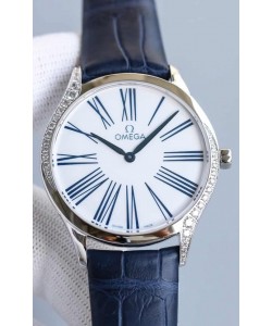 Omega De Ville Tresor Edition Montre Suisse à Quartz 36MM Boîtier Acier Cadran Blanc
