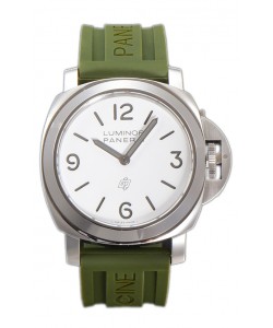 Panerai Luminor Base Logo PAM1087 Cadran blanc Qualité miroir 1:1 - Acier 904L - Bracelet caoutchouc