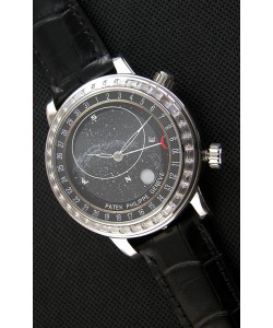 Montre Patek Philippe Grand Complication 6102P Suisse Celestial Moon Age Cadran Gris Répliquée 
