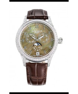 Patek Philippe Complications 4948G Quantième Annuel Phase de Lune Cadran Perle Or Blanc Réplique Suisse 