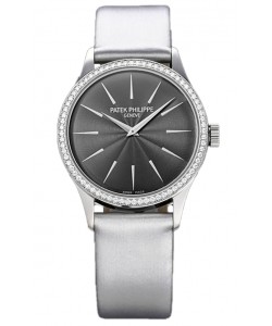 Patek Philippe Calatrava 4997 Ladies Cadran en acier gris avec mouvement automatique suisse 
