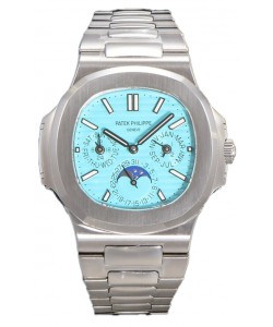 Patek Philippe Nautilus 5740 Quantième Perpétuel Or Blanc Cadran Tiffany Montre réplique suisse 