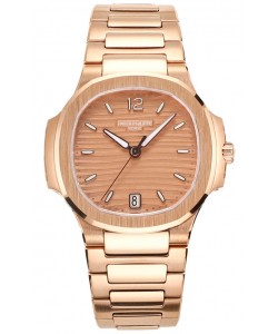 Patek Philippe Nautilus 7118R 35MM 1:1 Boîtier et cadran or rose ontre réplique 1:1 