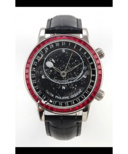 Patek Philippe Grand Complications 6102 Cadran noir Diamants rouges Réplique suisse 