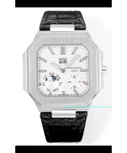 Montre suisse Patek Philippe Cubitus 5822 avec boîtier en acier 904L et cadran blanc